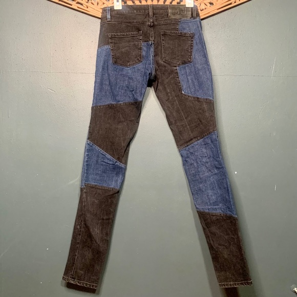 designer patchwork jeans